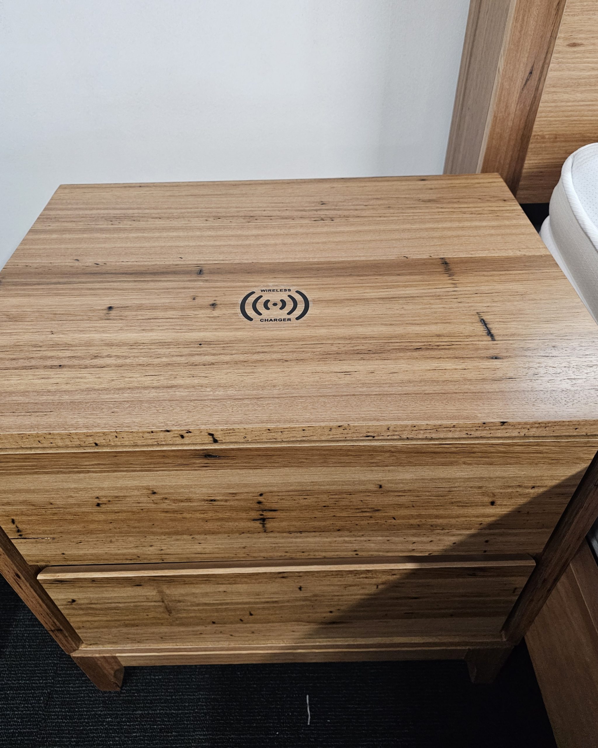Norfolk Bedside Table (2 Drawer with Wireless Charging)